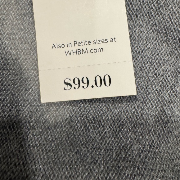 NWT White House Black Market Gray Open Front Long Cardigan - Picture 8 of 8